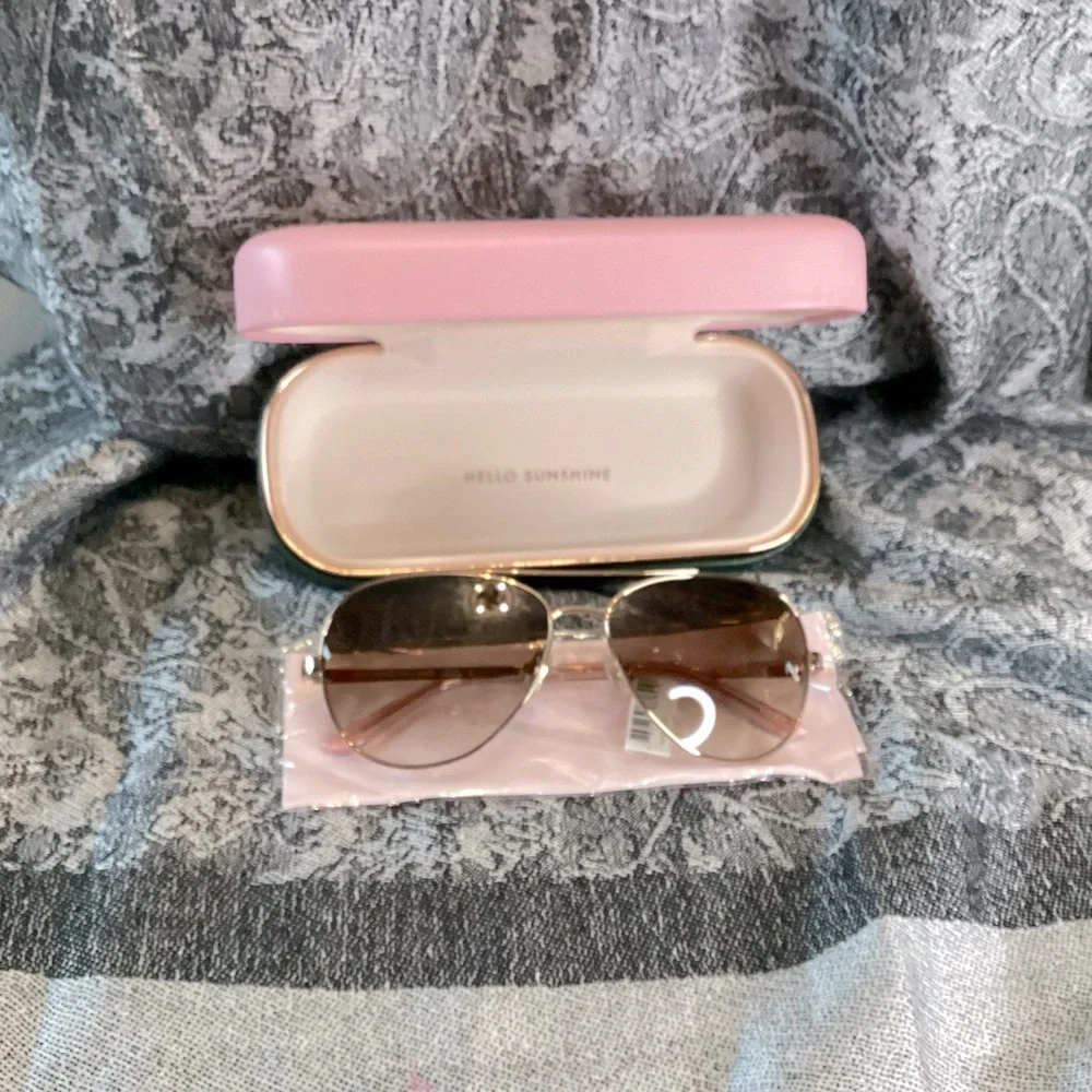 Kate Spade sunglasses NWT aviator gradient lens glasses case and cloth included - Picture 1 of 10